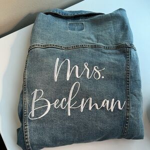 Custom “Mrs. Beckman” Denim Jacket – Size L